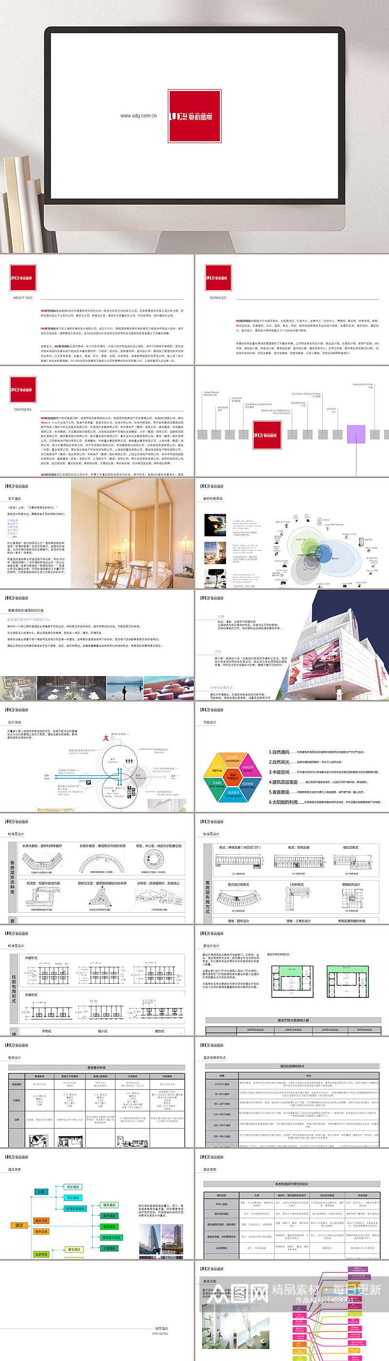 全新建筑设计模板简约企业PPT模板素材