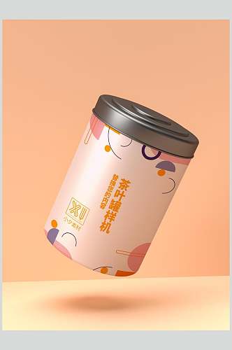日系茶叶罐包装样机效果图