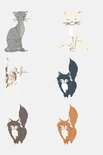 布偶猫猫咪动物卡通免扣元素