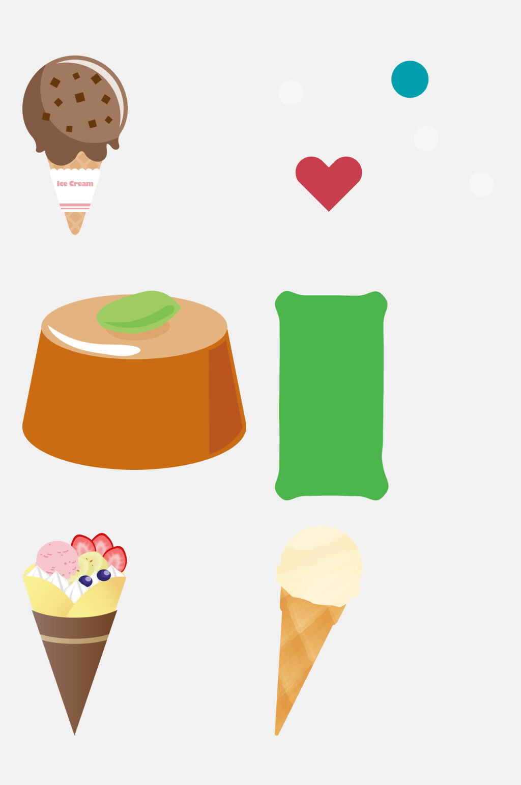 蛋糕甜品食物冰淇淋插画免扣元素素材