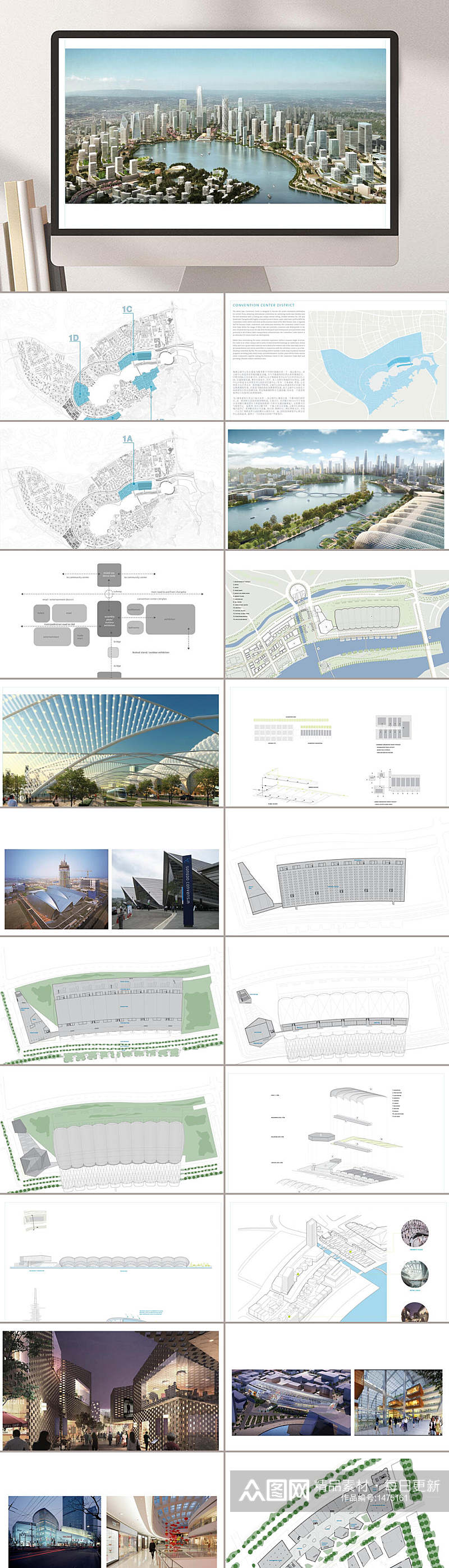 高级极简全新建筑设计模板PPT素材