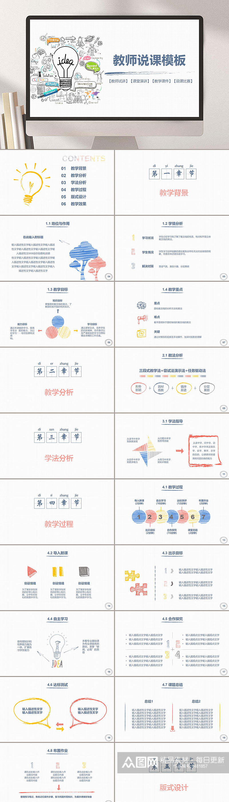 企业员工培训课件教师说课PPT模板素材