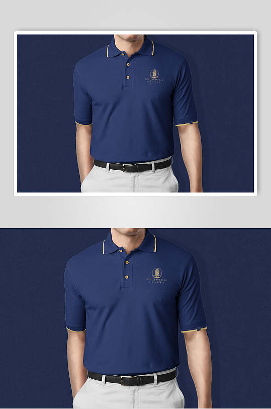 深蓝色男士衬衫样机效果图