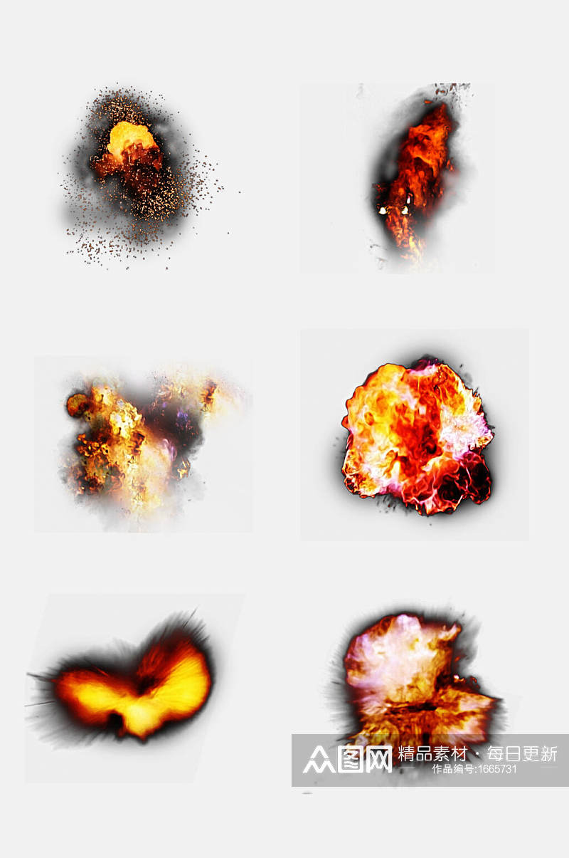 免抠元素爆炸火花碎片元素素材素材