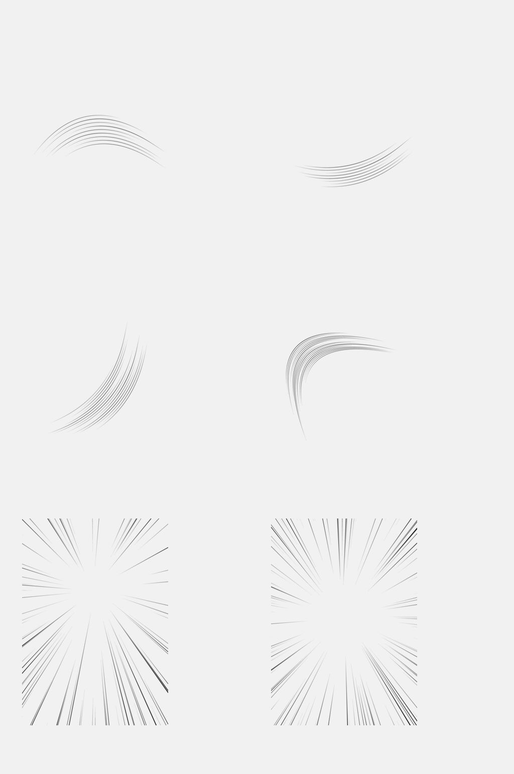 漫画速度线稿设计元素素材
