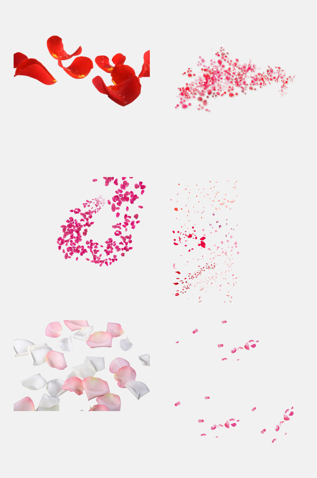 粉色花瓣设计元素素材