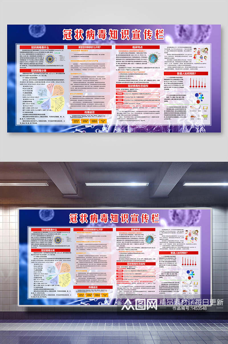 新冠肺炎知识专栏宣传海报素材