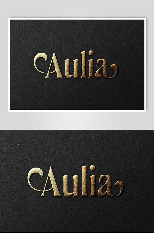 高端黑金磨砂名片LOGO展示样机-众图网