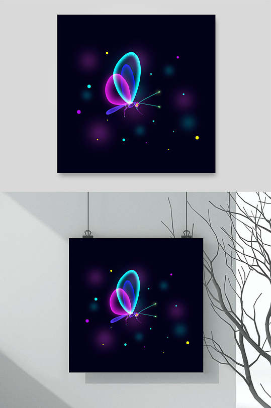 原创蝴蝶创意海报设计展板