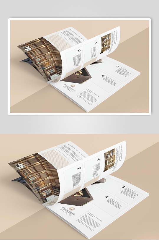 企业宣传册翻页样机贴图效果图