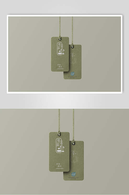 吊牌书签样机效果图-众图网