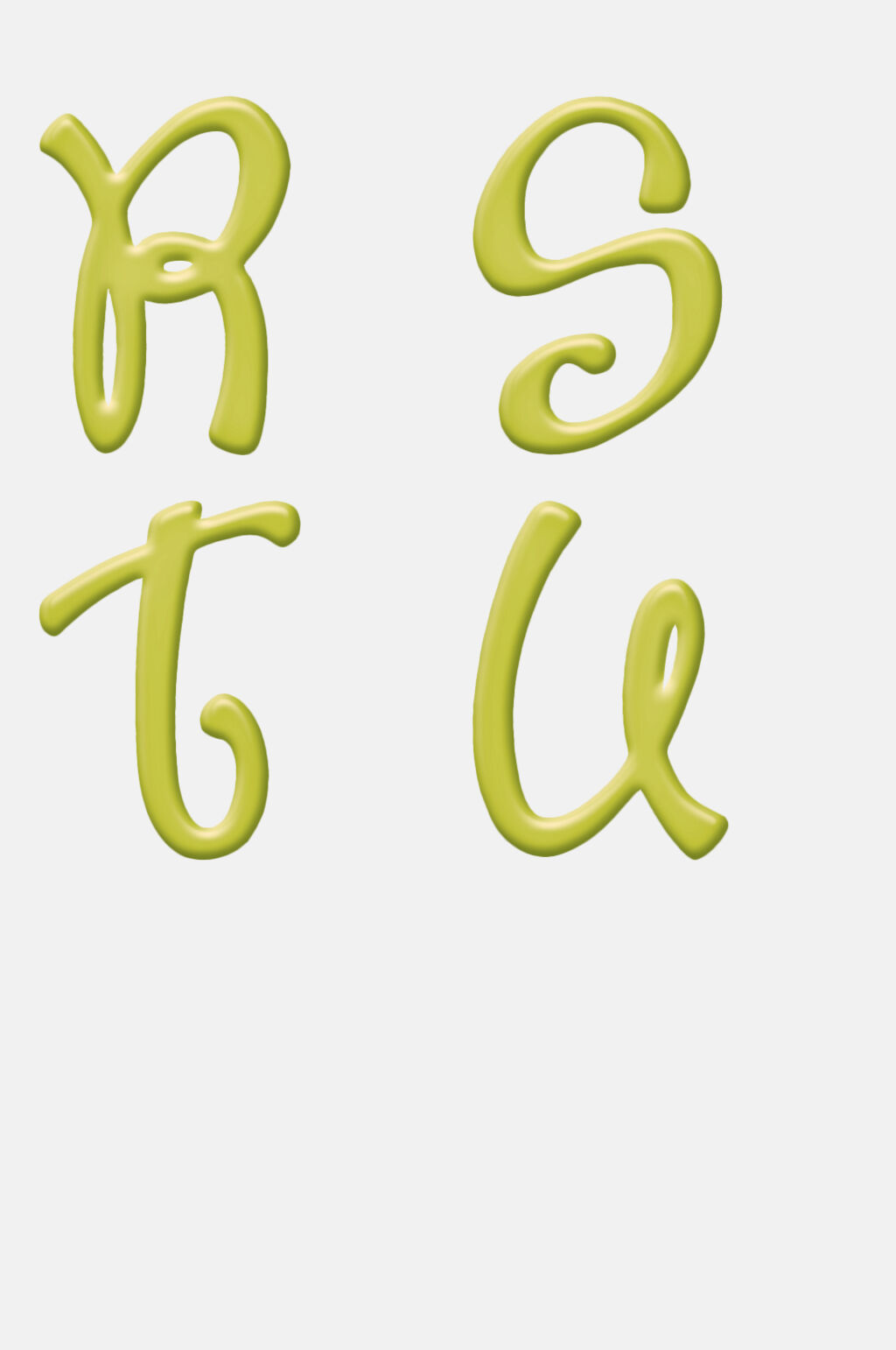 清新嫩绿色英文艺术字体免扣元素素材