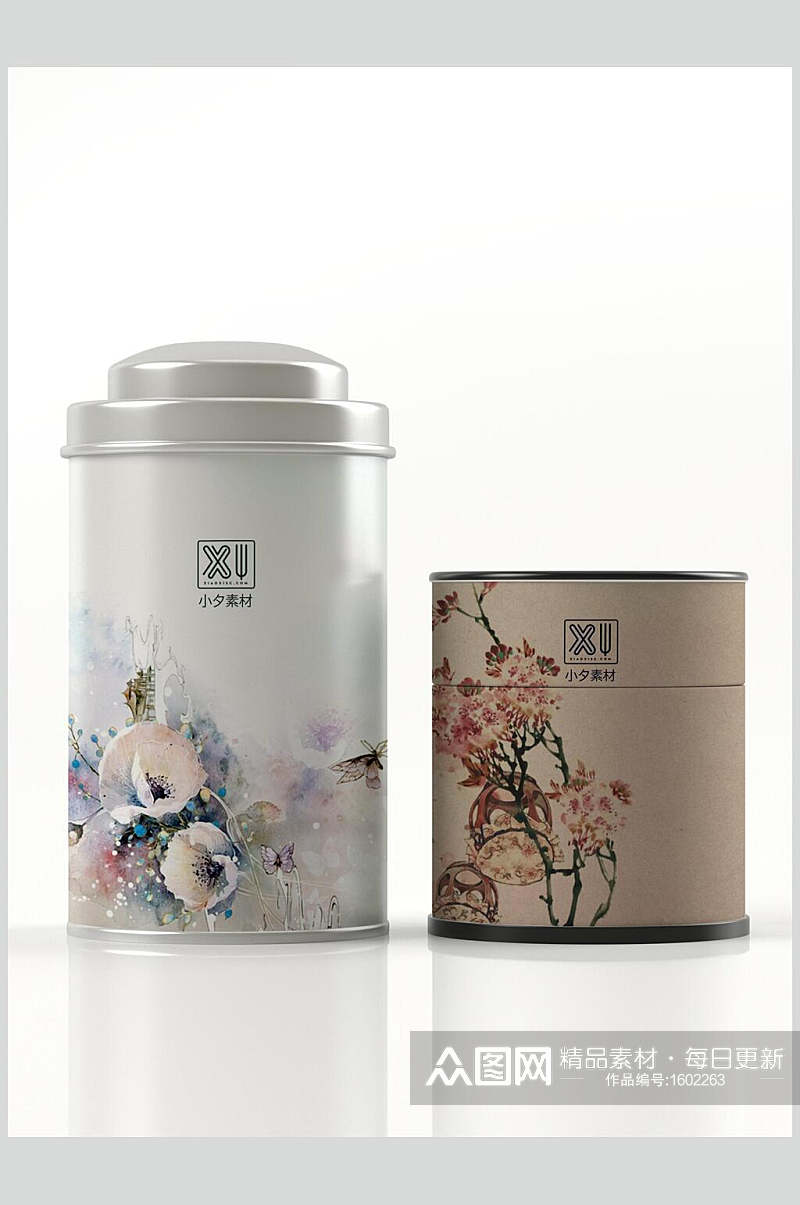 中国风茶叶包装样机效果图素材