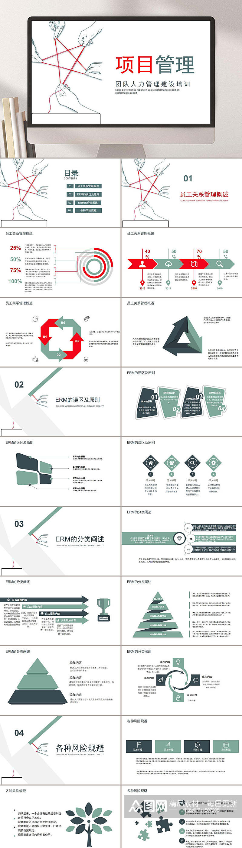 项目管理商业商务模板PPT素材