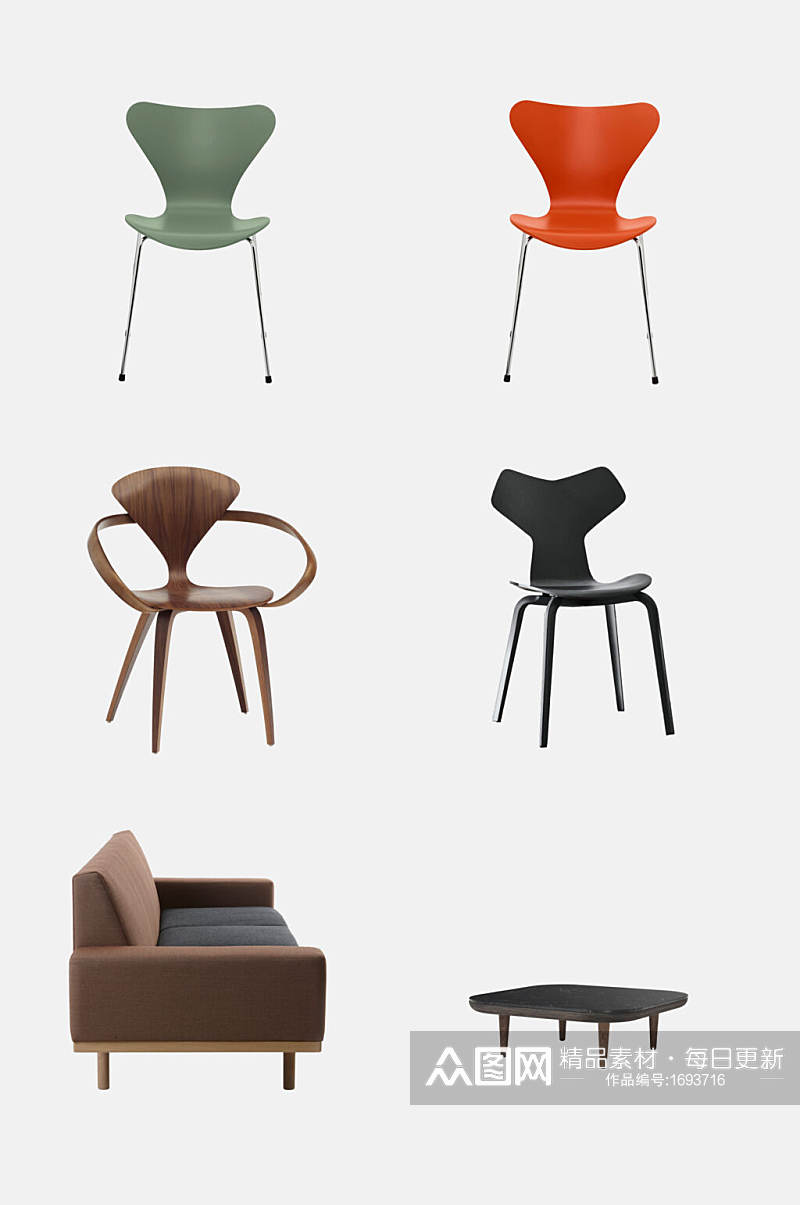 布艺实木椅子沙发免扣元素素材素材