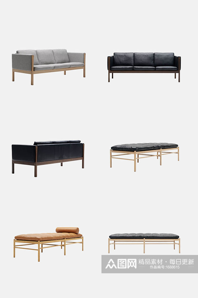实木椅子沙发免抠元素素材