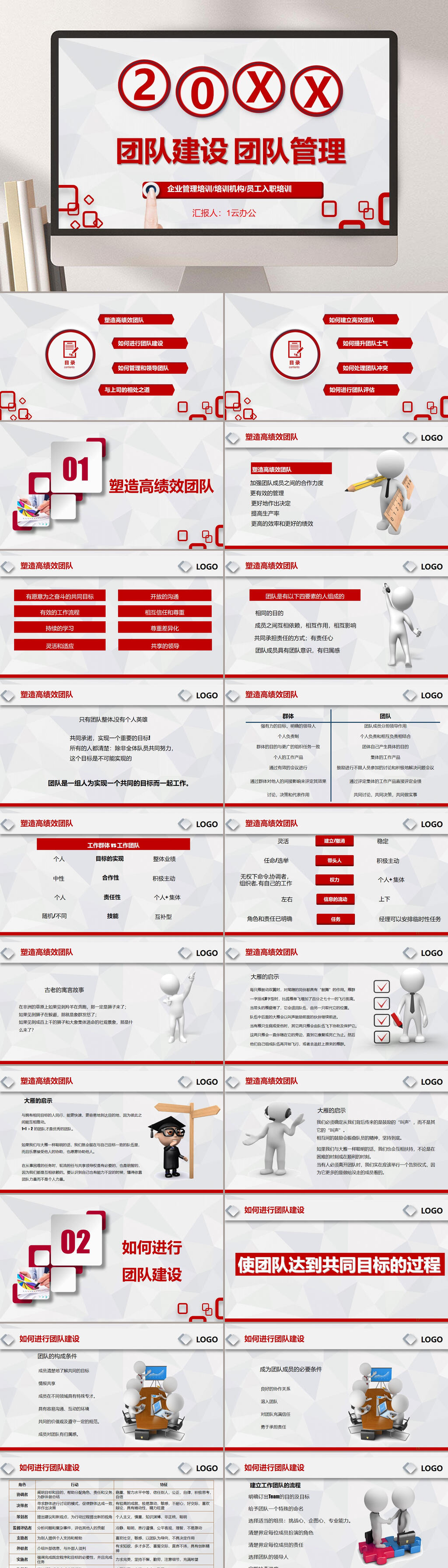 企业团队管理个性通用PPT素材