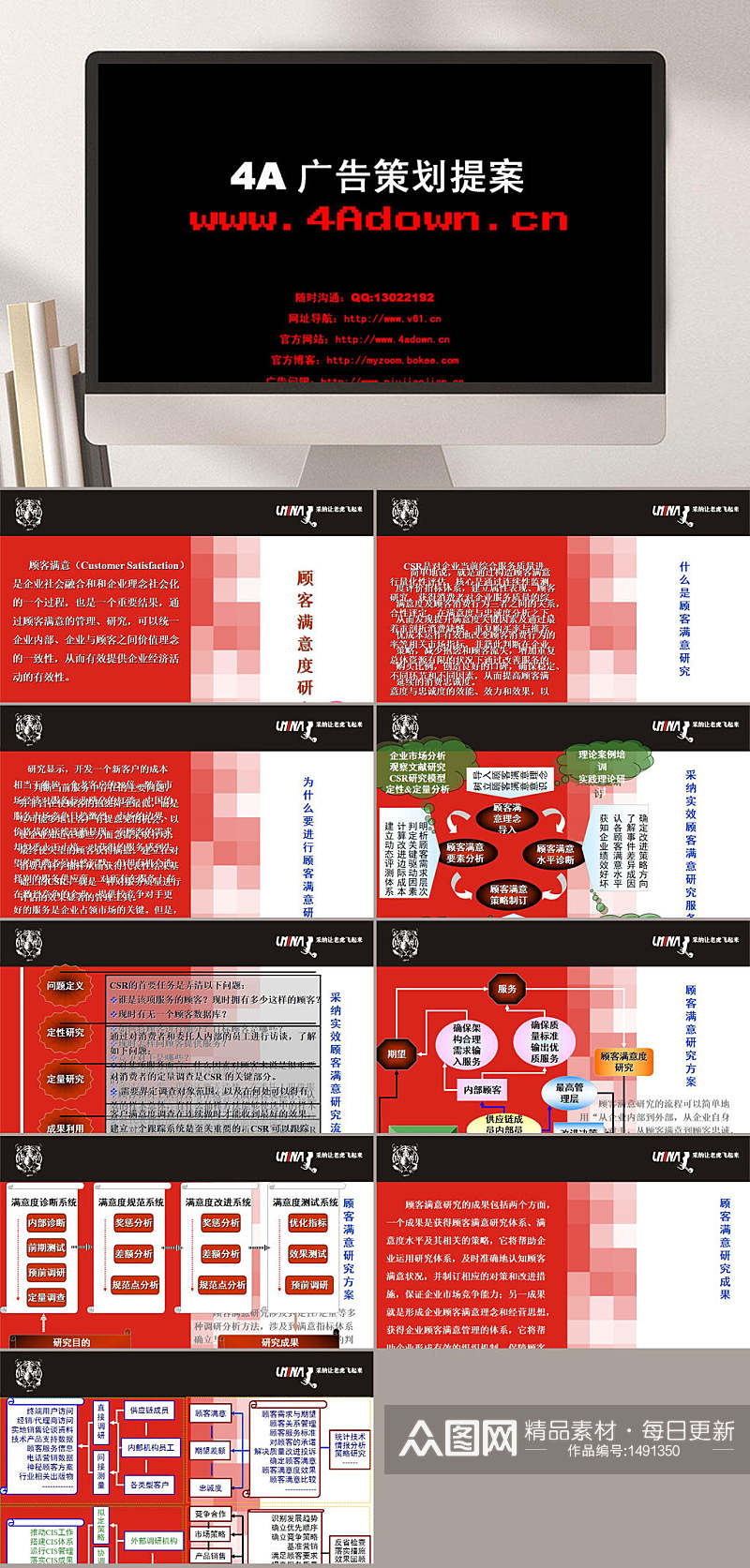 顾客满意度研究广告策划提案PPT模板素材