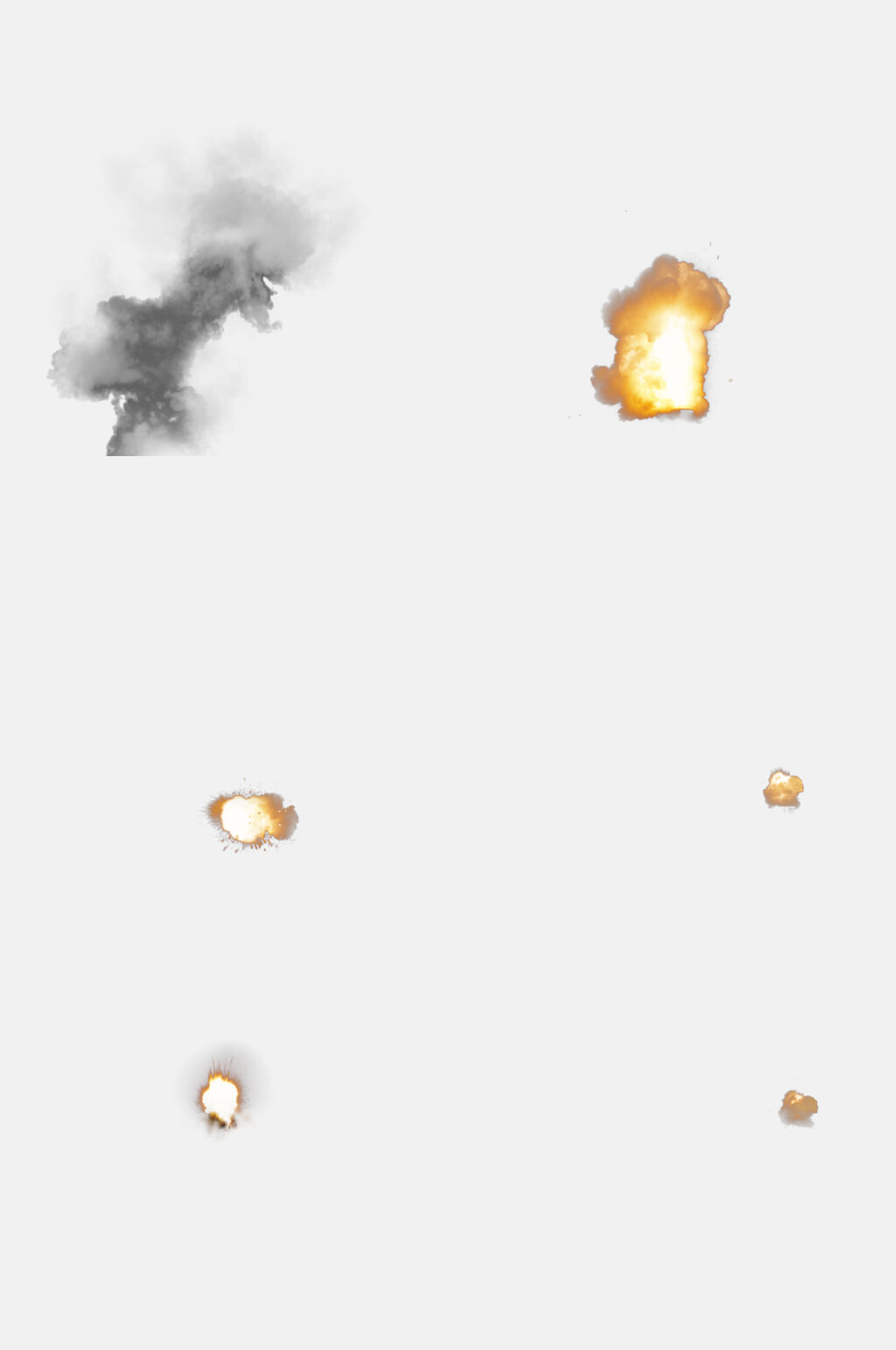 爆炸火花烟雾真实免扣元素素材