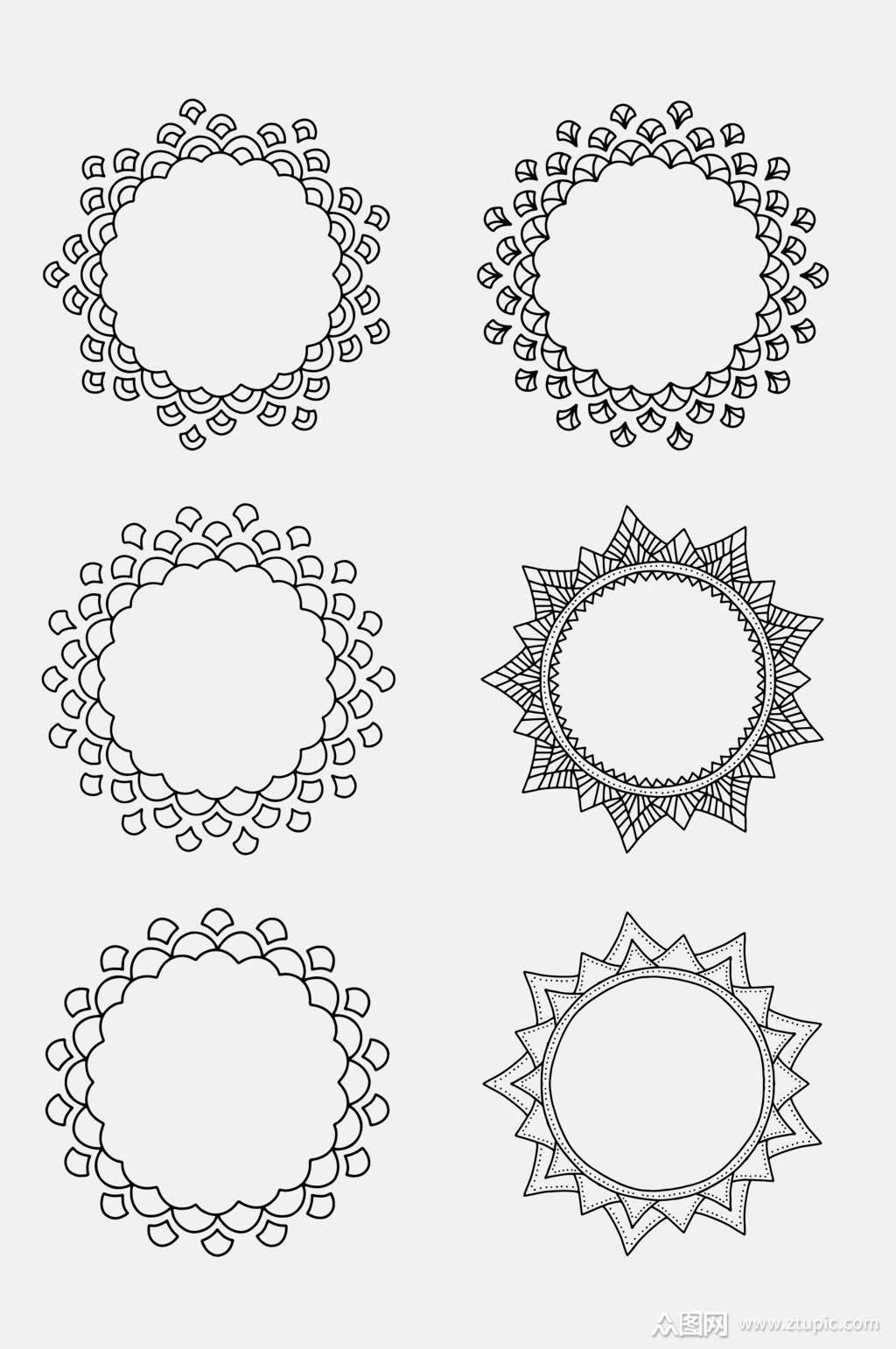 多角型图案圆形花纹底纹