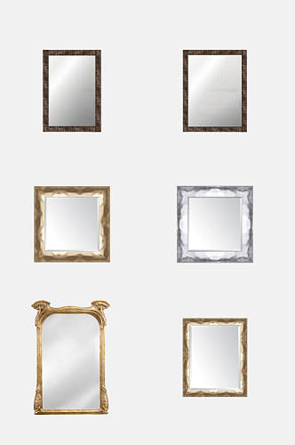 简洁高端镜子免抠元素