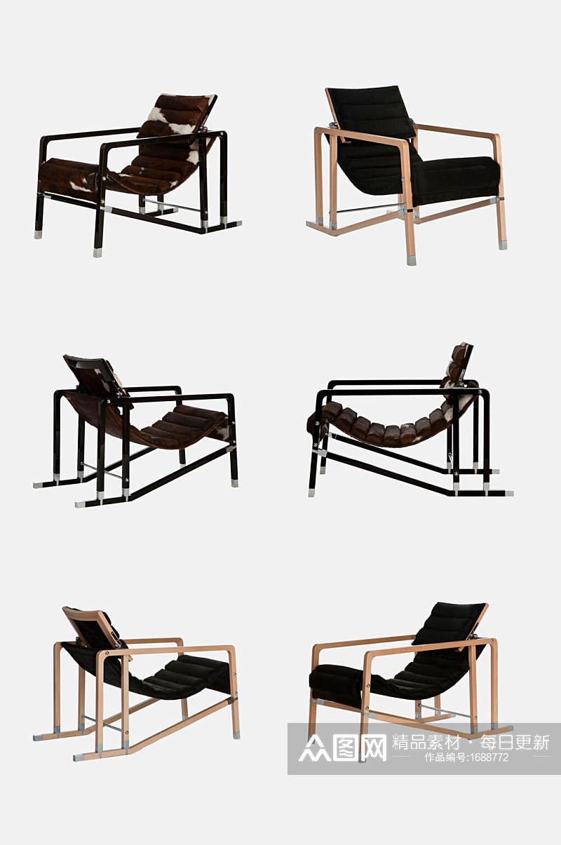 黑色椅子沙发免扣元素素材