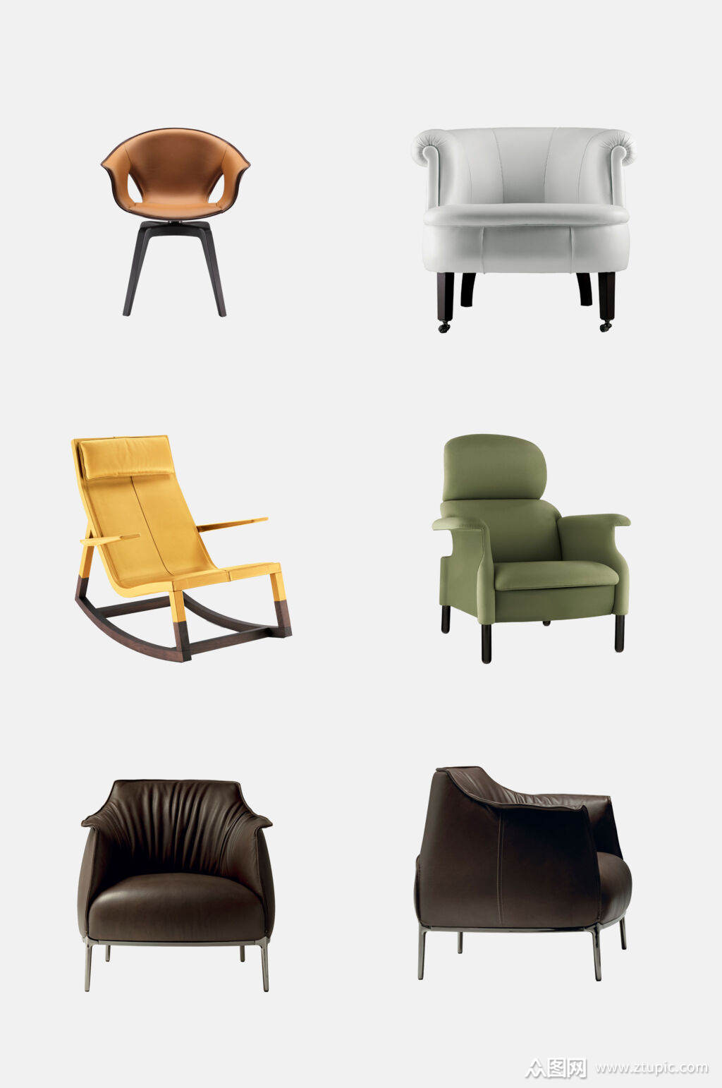 皮质椅子沙发免扣元素素材