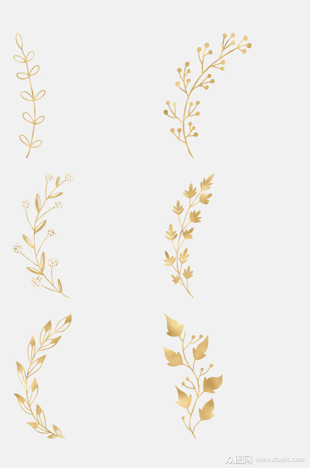 金黄色树叶免抠元素素材