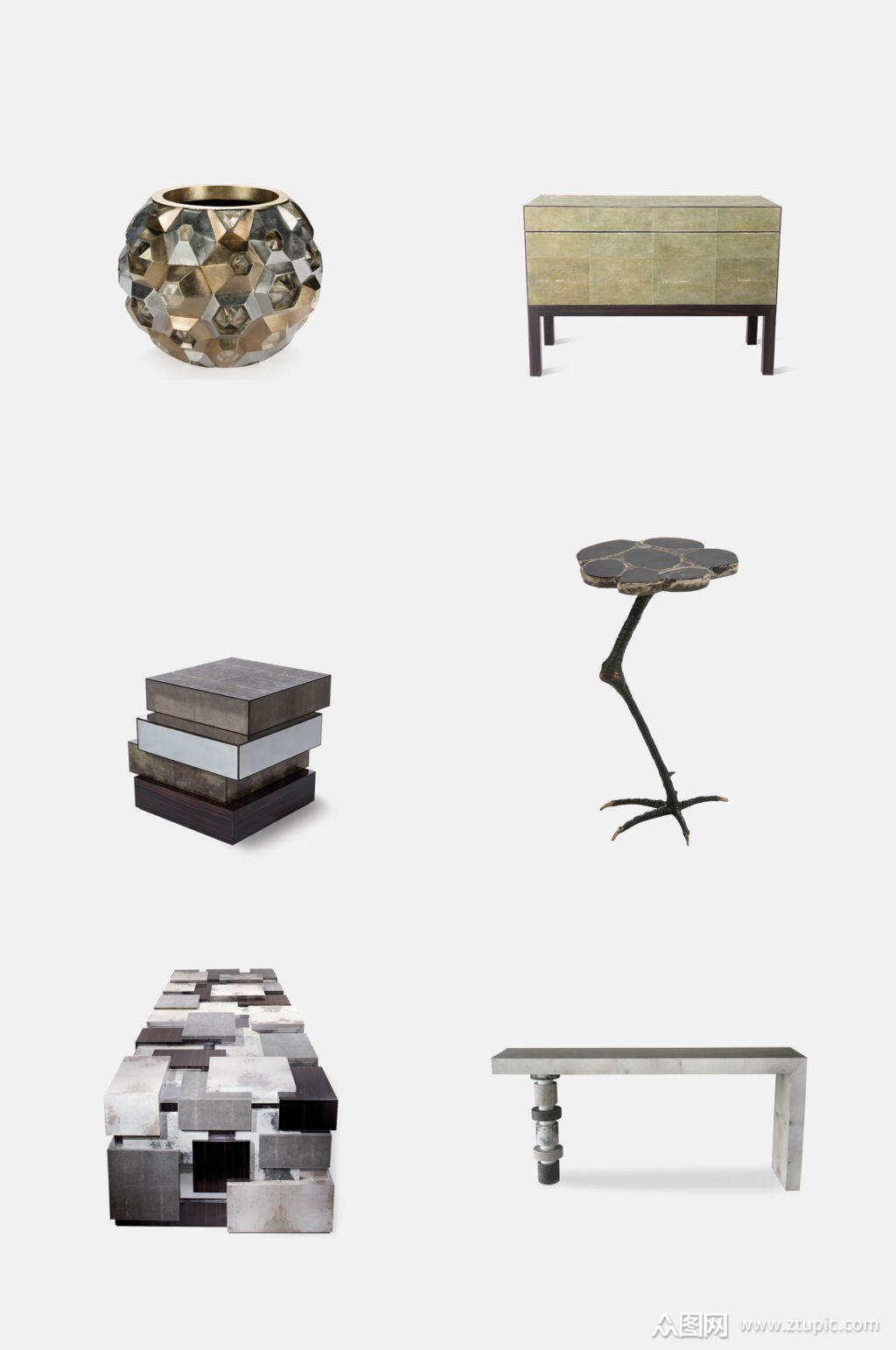 简约后现代板凳沙发茶几元素素材素材