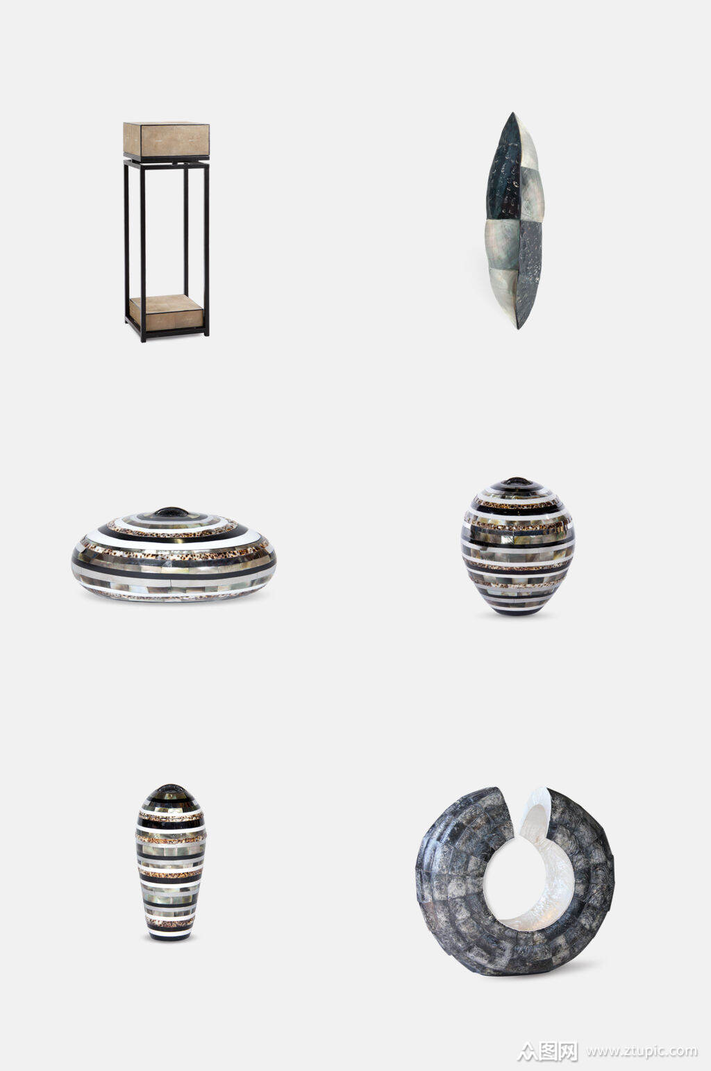 素色后现代板凳沙发茶几元素素材