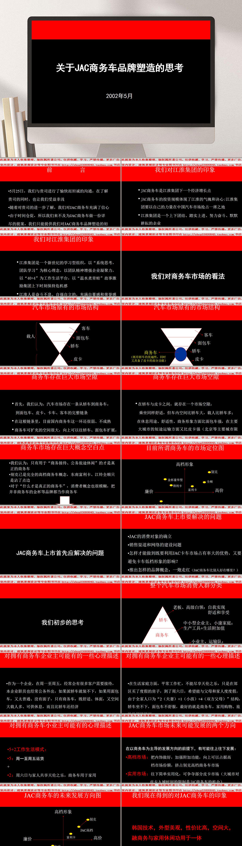 关于商务车品牌塑造的思考PPT模板素材