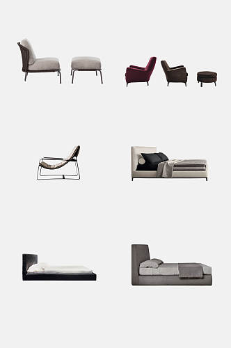 现代时尚感沙发茶几元素素材