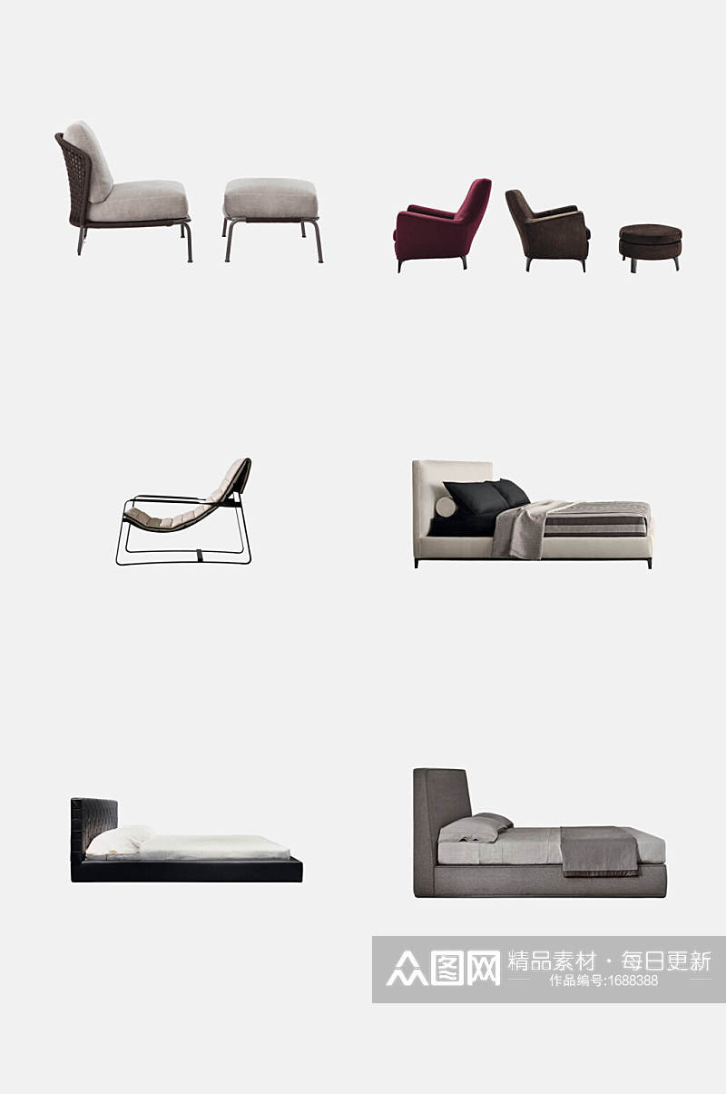 现代时尚感沙发茶几元素素材素材