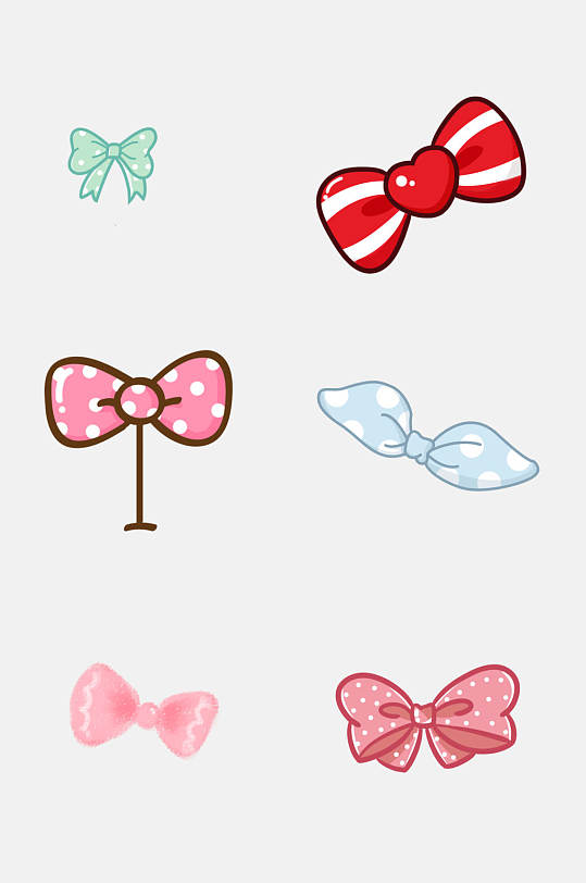 卡通蝴蝶结元素素材