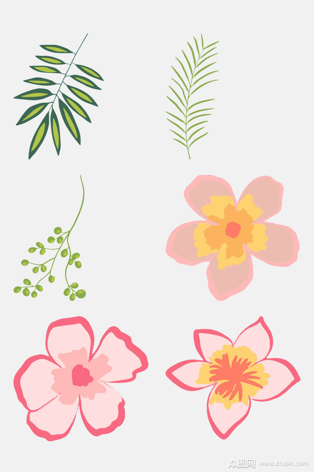 植物花卉小清新免扣元素素材