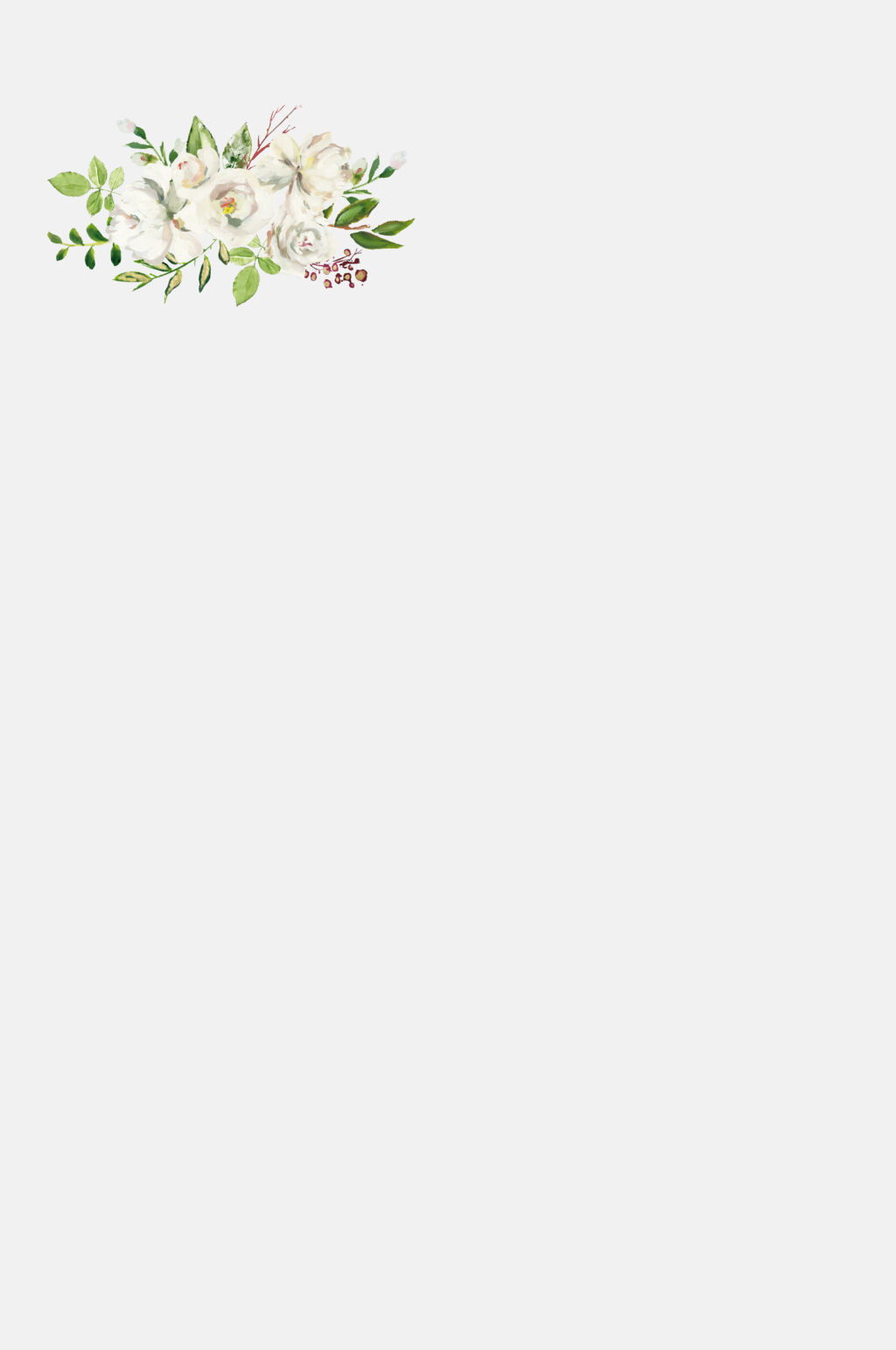 手绘叶子欧式花水彩元素素材