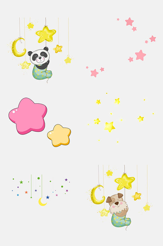漂亮卡通星星元素素材