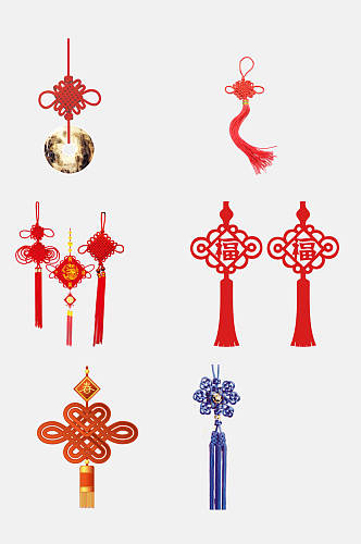 古典美中国结挂绳元素素材