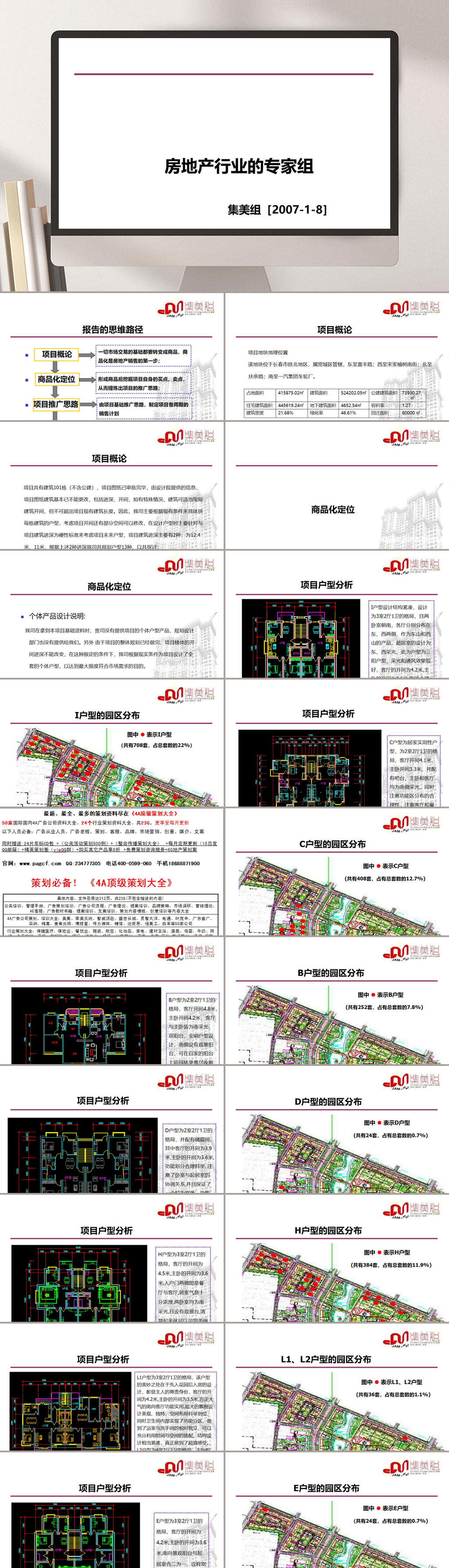 集美组长春市美景天城项目提案PPT模板素材