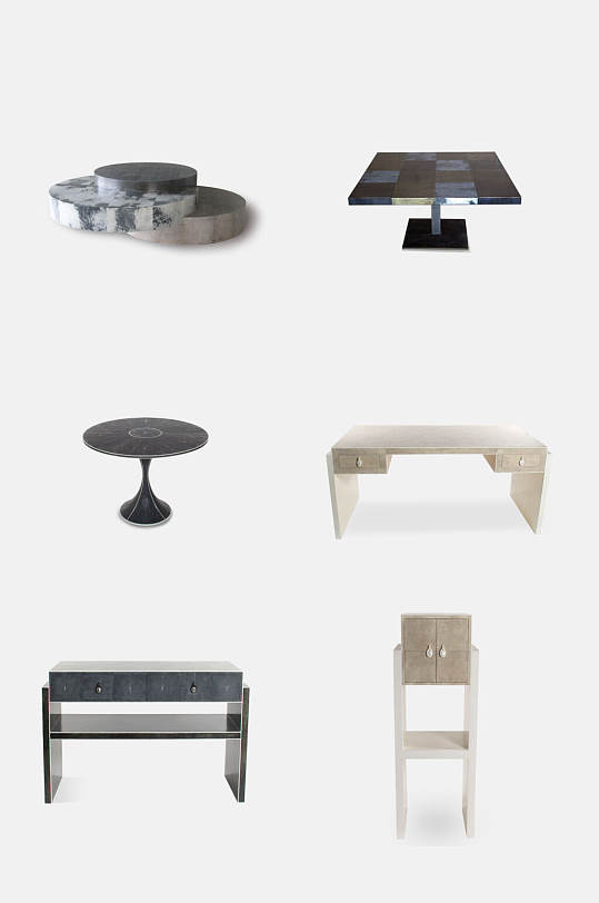 后现代板凳沙发茶几元素素材