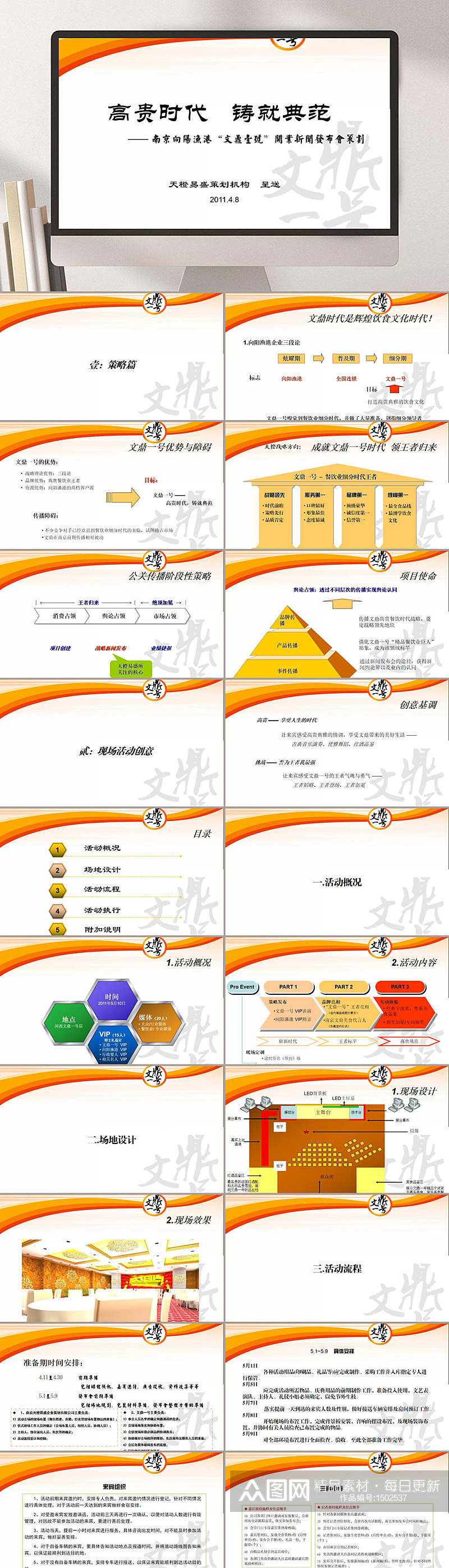 文鼎壹号开业新闻发布会策划案PPT素材