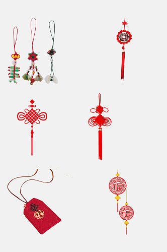 古典美中国结挂绳元素素材
