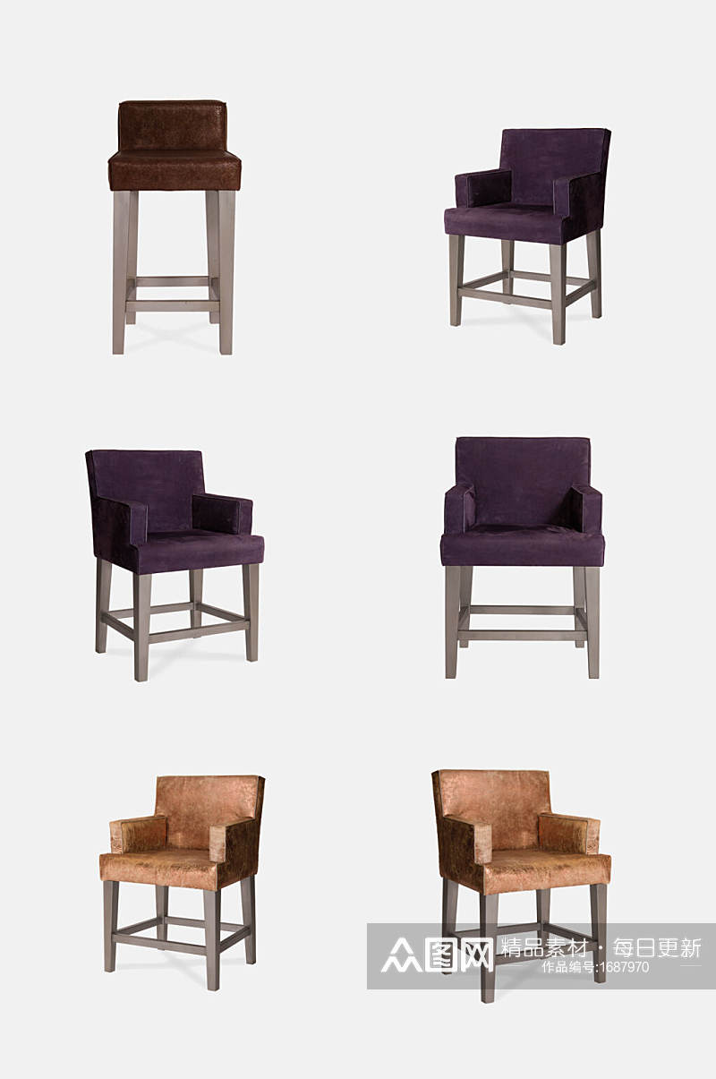 免抠元素后现代板凳沙发茶几元素素材素材