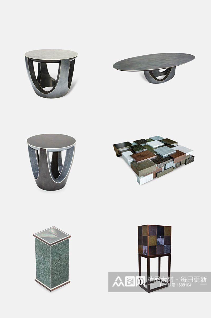 免抠元素中式雅典后现代板凳沙发茶几元素素材素材