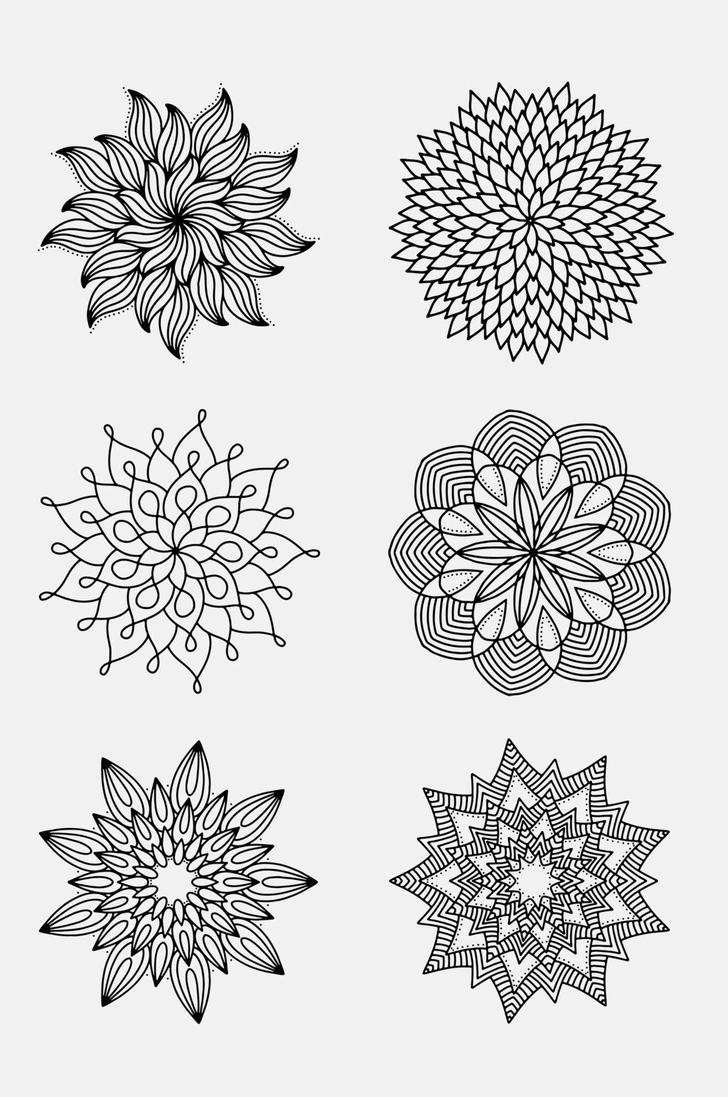 创意黑白花纹免抠元素素材