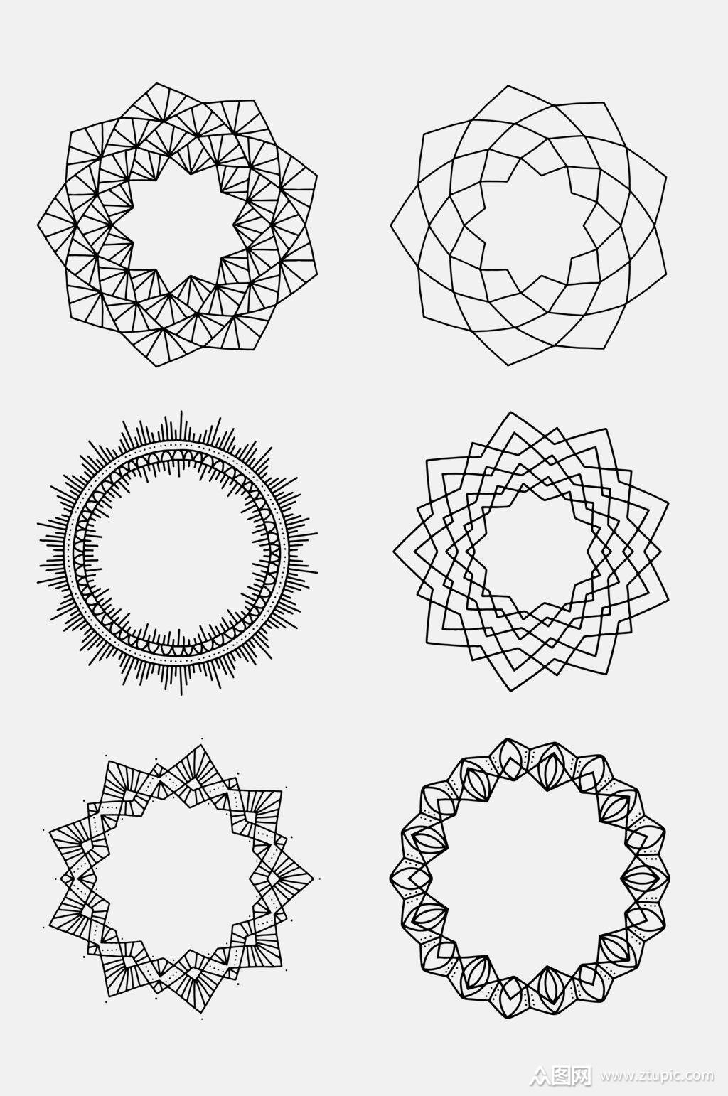 几何圆形底纹元素插画素材