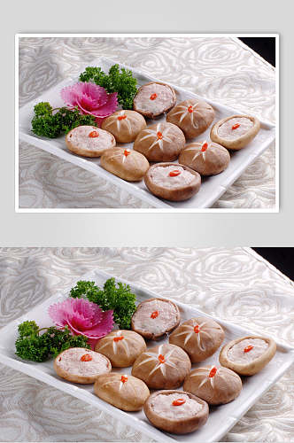 客家美食香菇酿高清图片