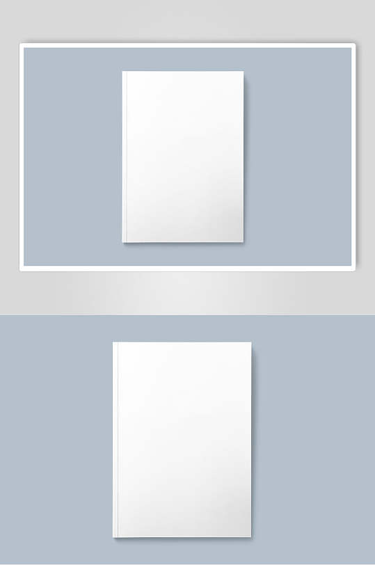 白色封面画册样机贴图效果图-众图网