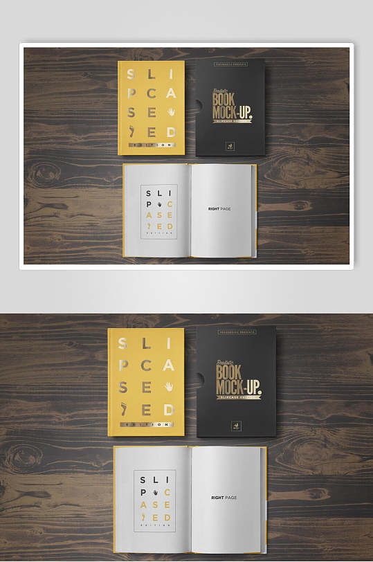 精装书籍画册封面作品集样机效果图-众图网