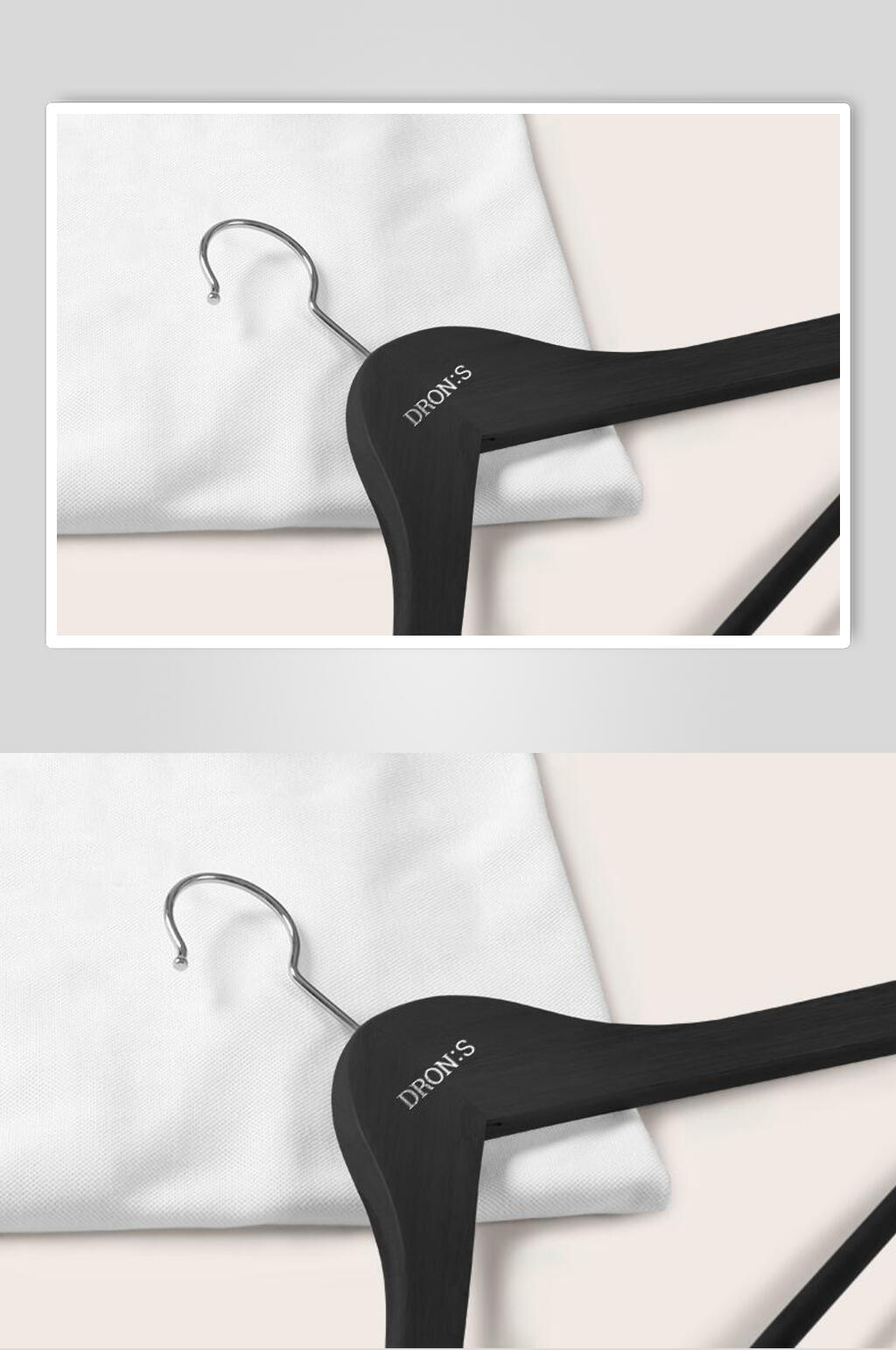 黑色衣架LOGO展示效果图素材